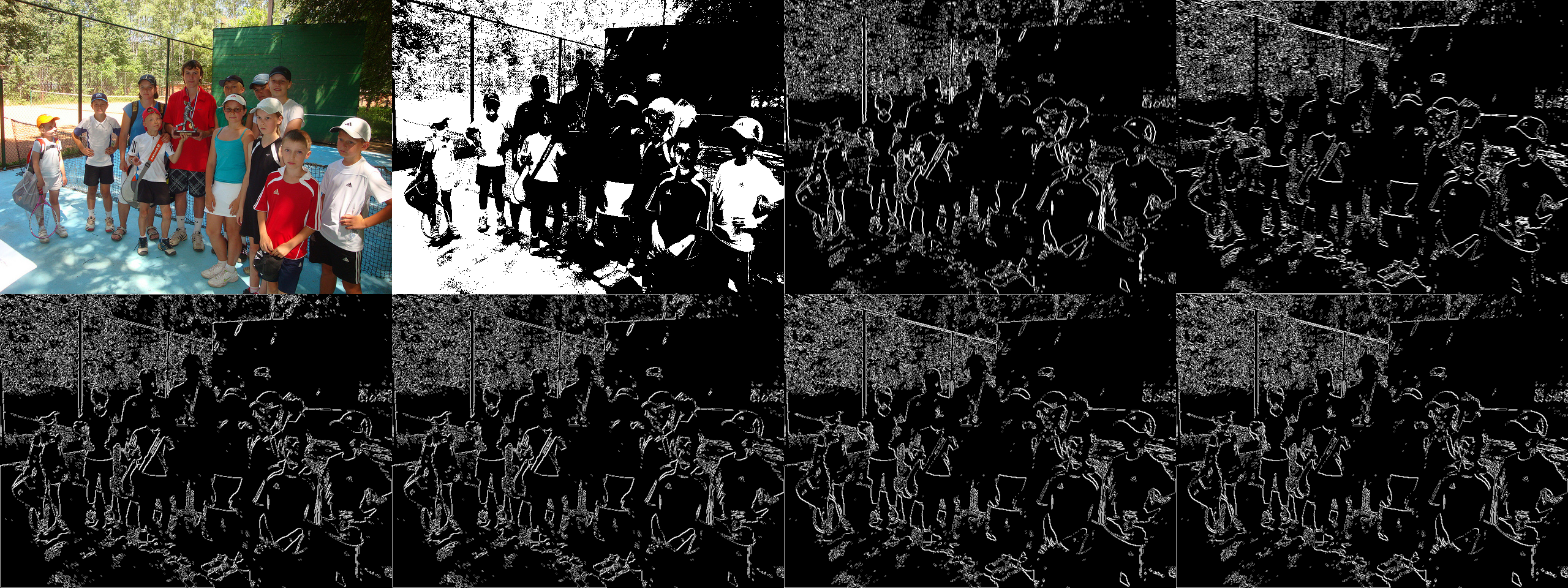 Directional convolution filter feature-map grid
