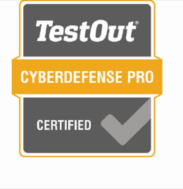 TestOut CyberDefense Pro certification badge