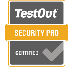TestOut Security Pro certification badge