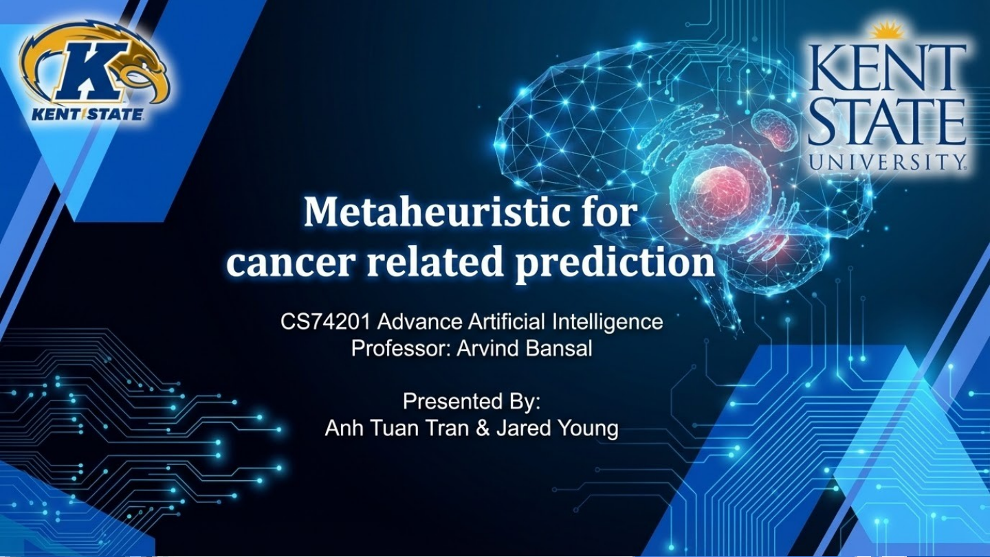 Metaheuristics presentation title slide